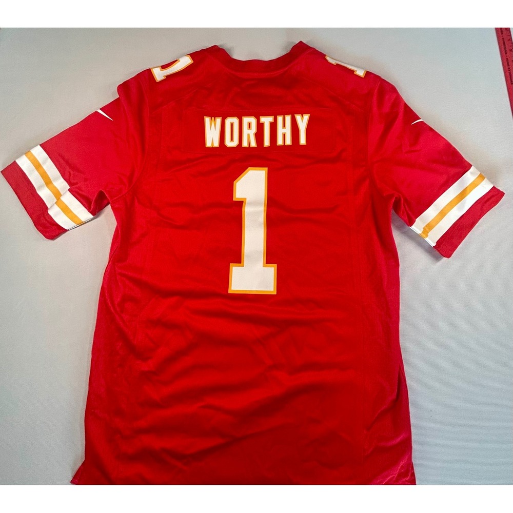 Nike Kansas City Chiefs Xavier Worthy 1 Red Jersey Mens Medium NFL Football